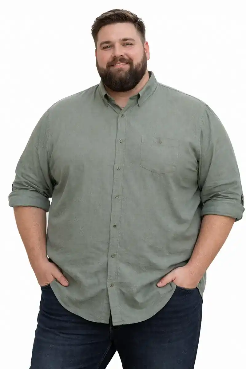 Men's Plus Size Regular Fit Cotton Shirts