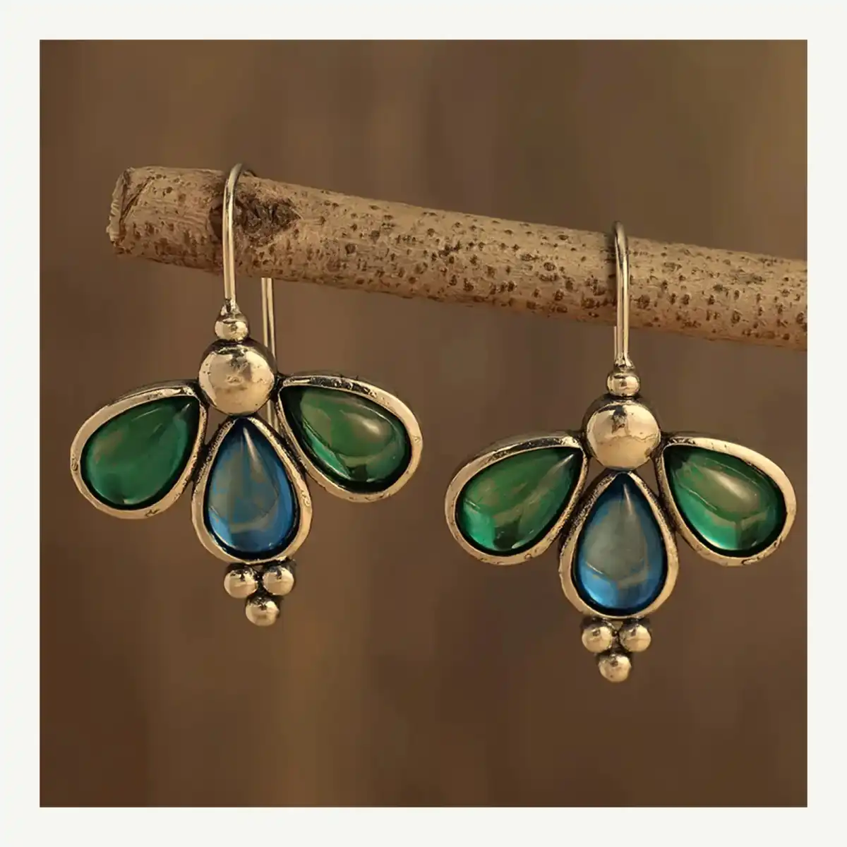Women's Bohemian-Style Asymmetric Earrings for Everyday Wear  Amber Gold 2.0