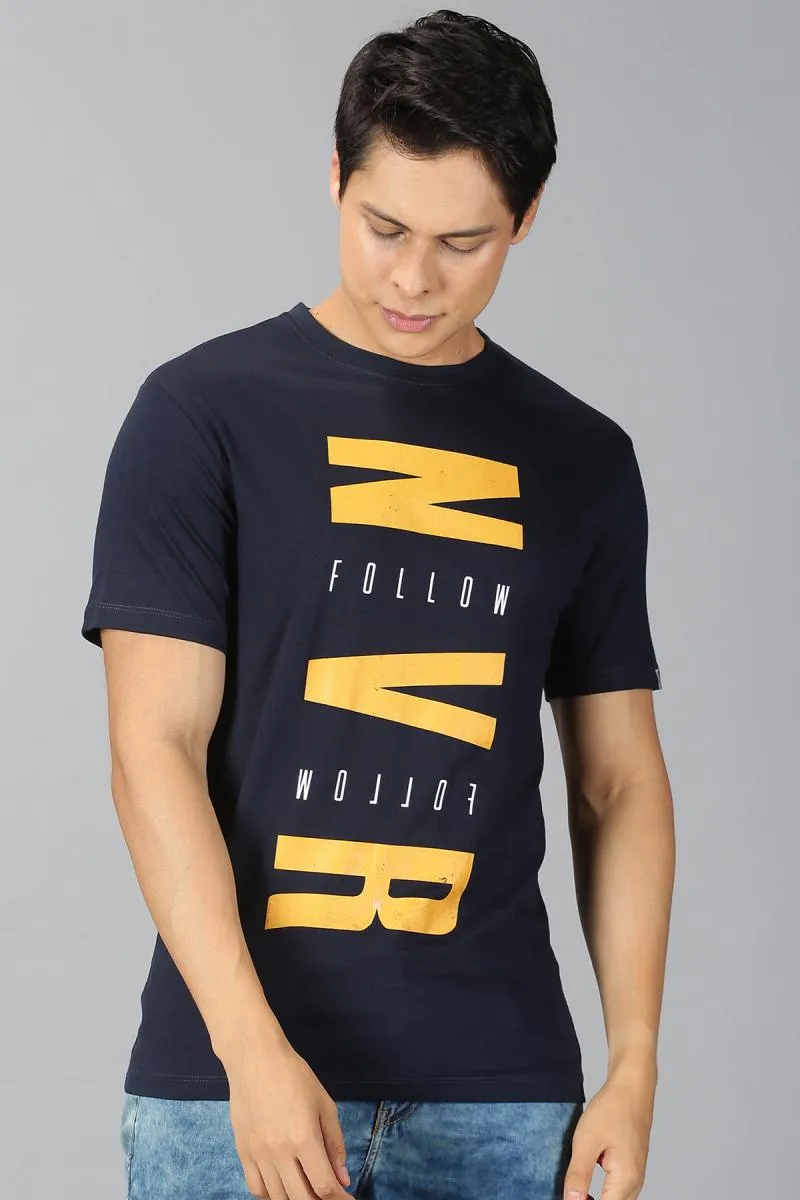 Typographic Print T-shirt for Men
