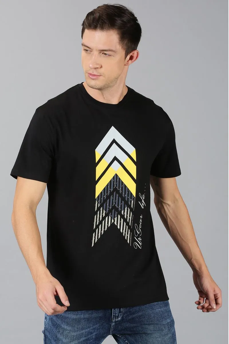 Cotton Graphic Print T-shirt for Men