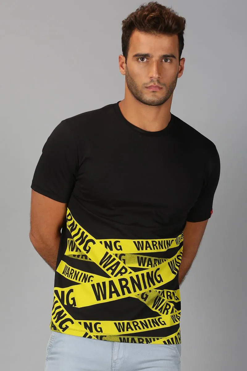 Men's Cotton Graphic Print T-shirt 000380MBLA
