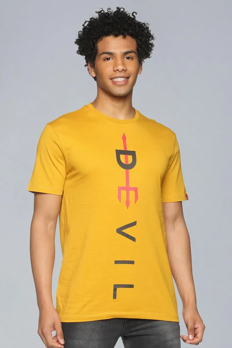 Men's Graphic Print T-shirt 000382XLYEL