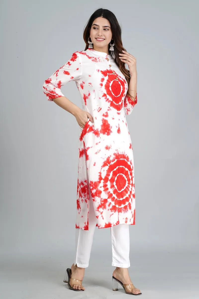 Rayon Printed Kurti for Women
