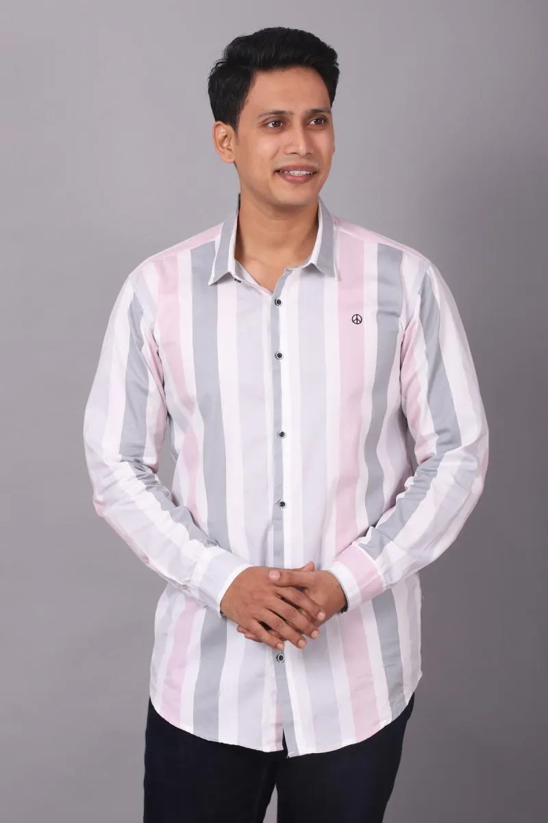 Cotton Striped Casual Shirt for Men