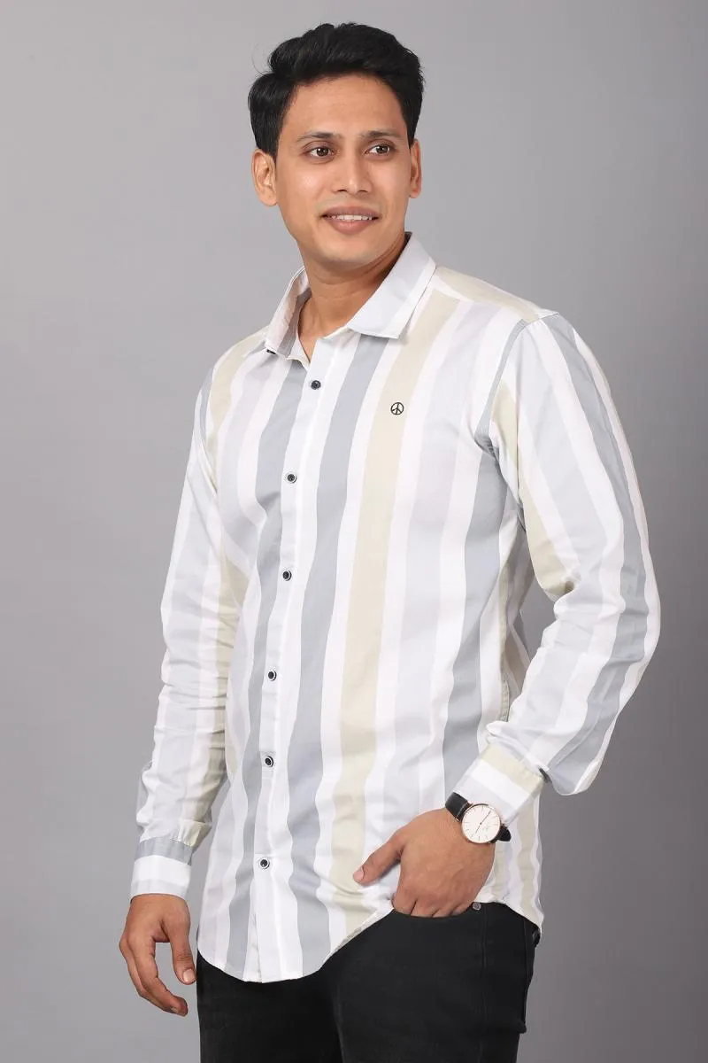 Cotton Striped Casual Shirt for Men