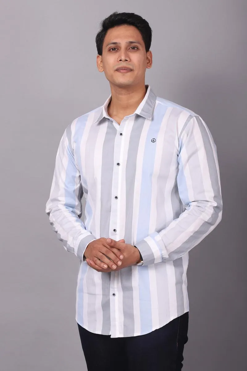 Cotton Striped Casual Shirt for Men