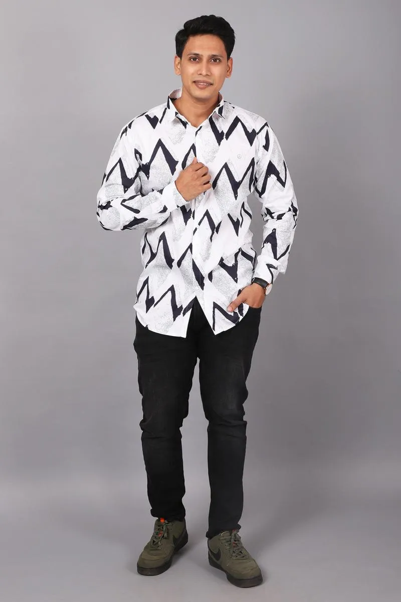 Cotton Printed Shirt for Men