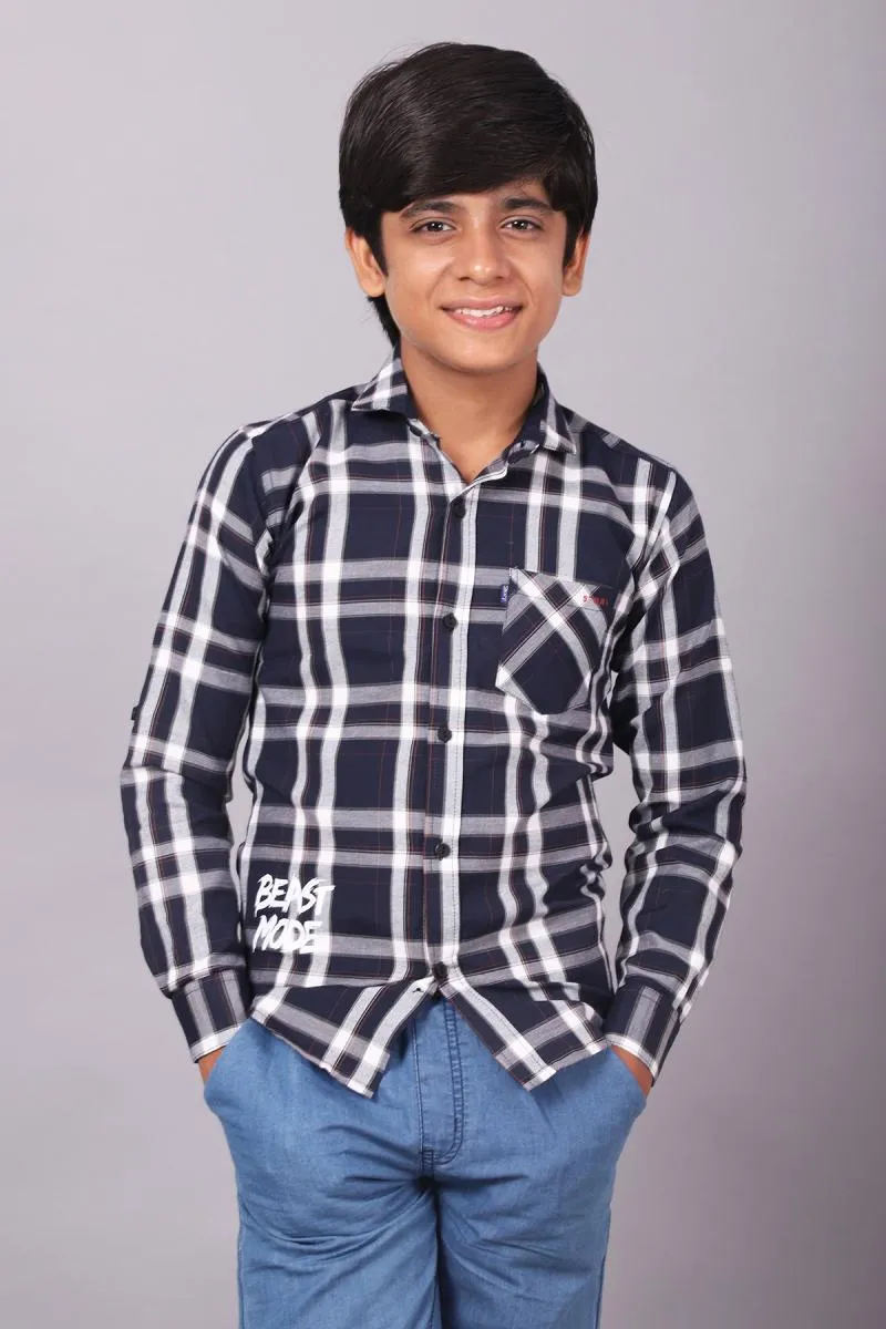 Boy's Checkered Cotton Shirt  