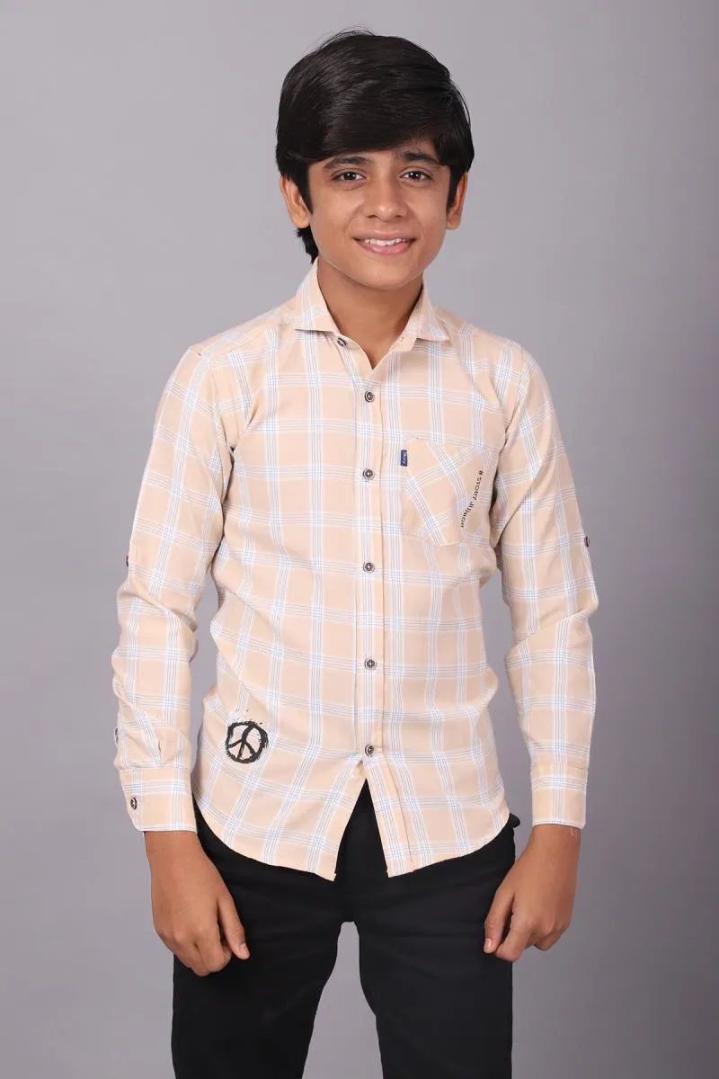 Cotton Checkered Shirt for Boy