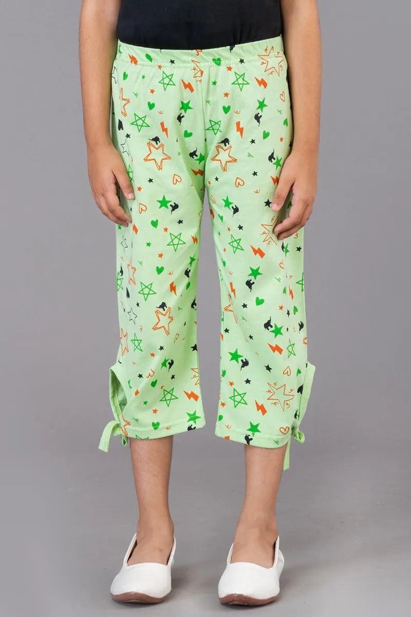 Girl's Cotton Printed Capri (3 - 9 Yrs)