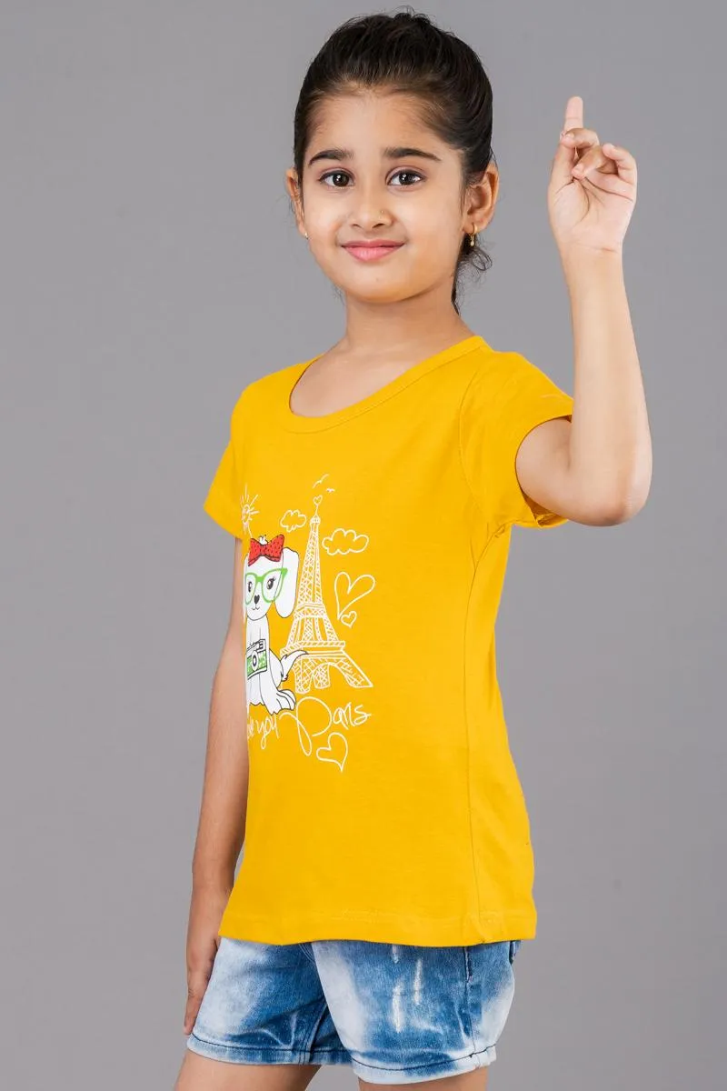 Girl's Cotton Printed Top (3 - 9 Yrs) 00065678YRSMUS