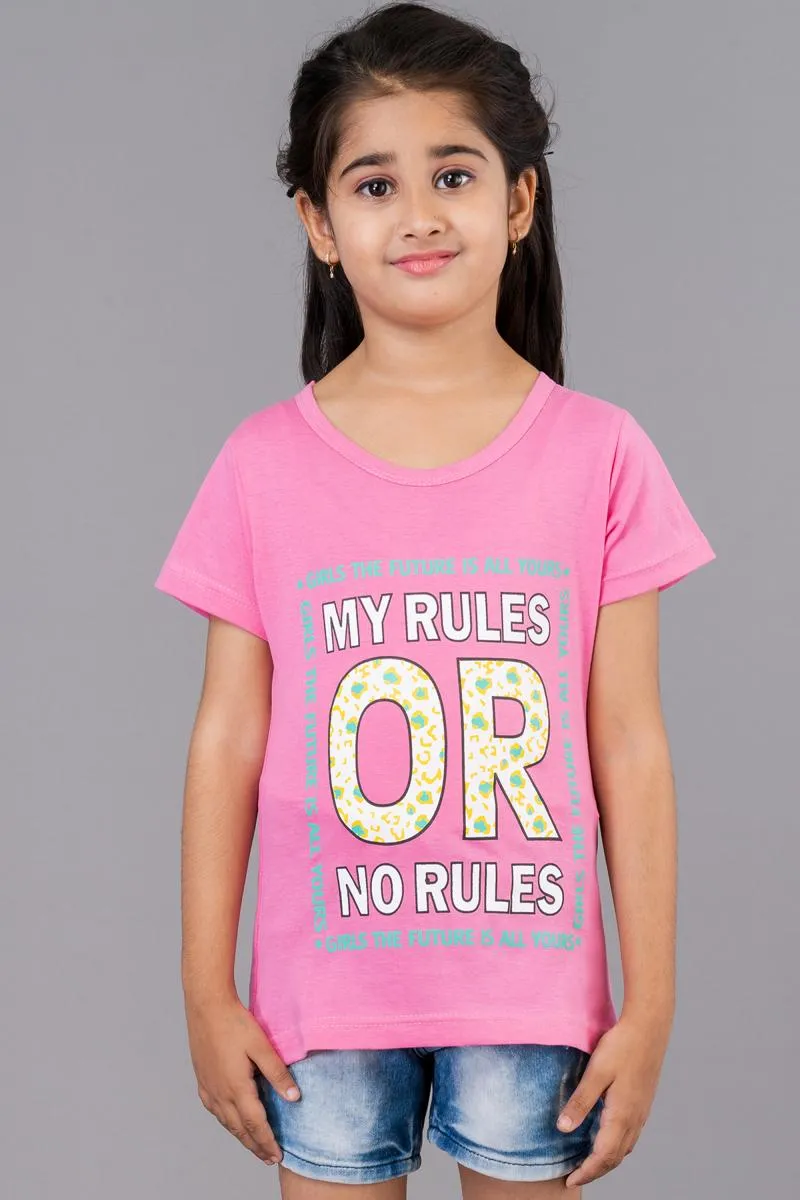 Girl's Cotton Printed Top (3 - 9 Yrs) 00065889YRSBABPIN