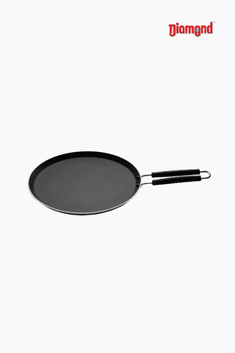 Diamond Nonstick  Aluminium Tawa with Wooden Stick - 29 cm (100ml)