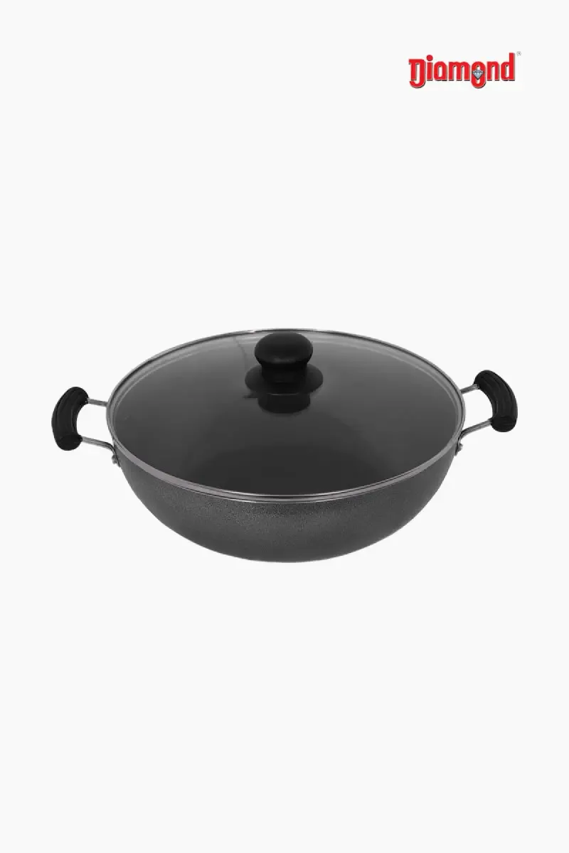 Diamond Nonstick Kadai with Lid - 28 cm (3 Ltr)