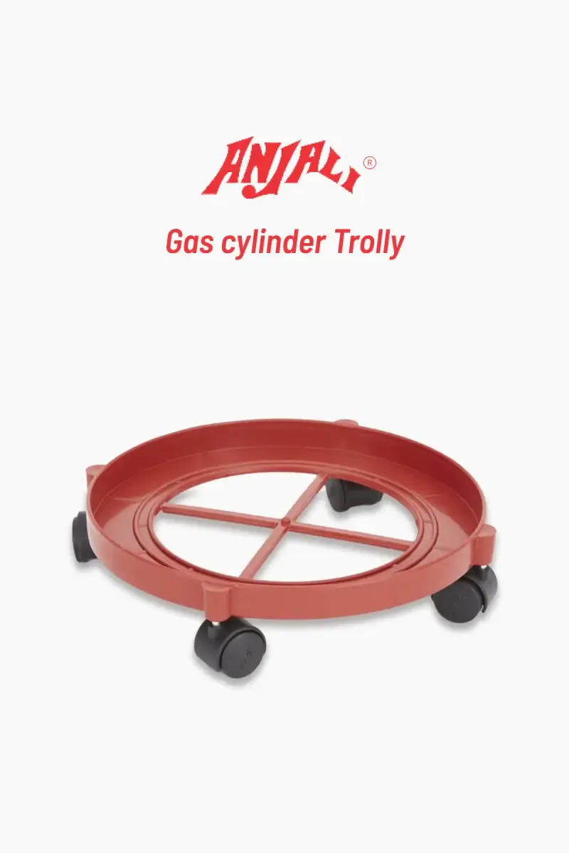 Anjali Plastic Round Gas Cylinder Trolley - 30 cm