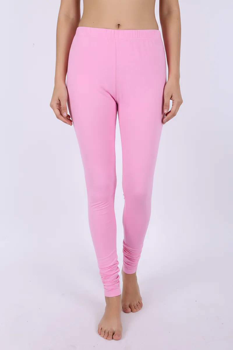 Cotton Lycra Blend Churidar Leggings for Women