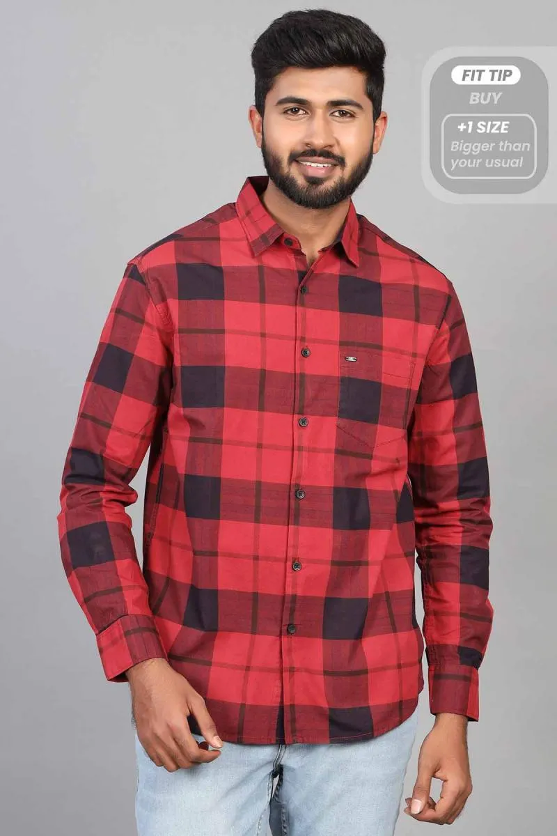 Checkered Cotton Shirt for Men