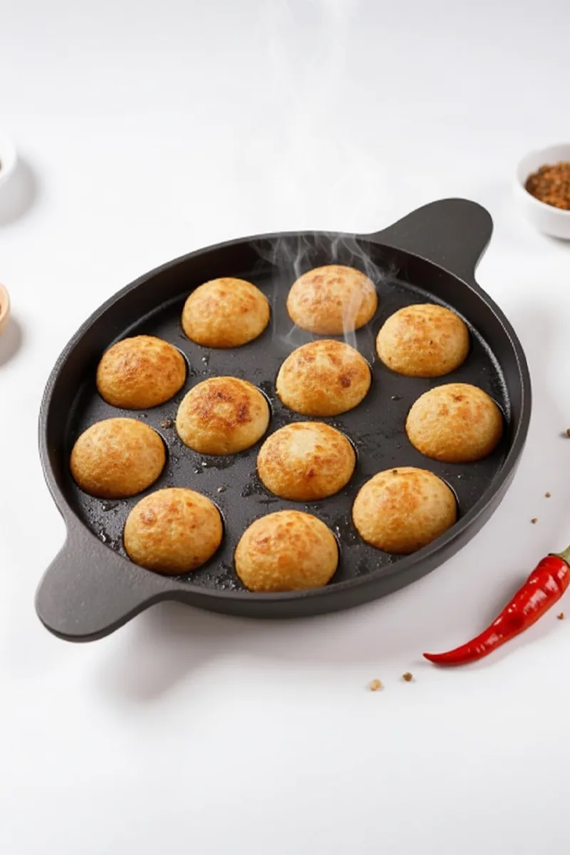 Bluevel 12 Pit/Cup Cast Iron Kuzhi Paniyaram/Paddu Pan/Appe Maker, Pre-Seasoned, 100% Pure, Toxin-Free, 9 Inch, 1.8 kg 001206BLA0.1LTR