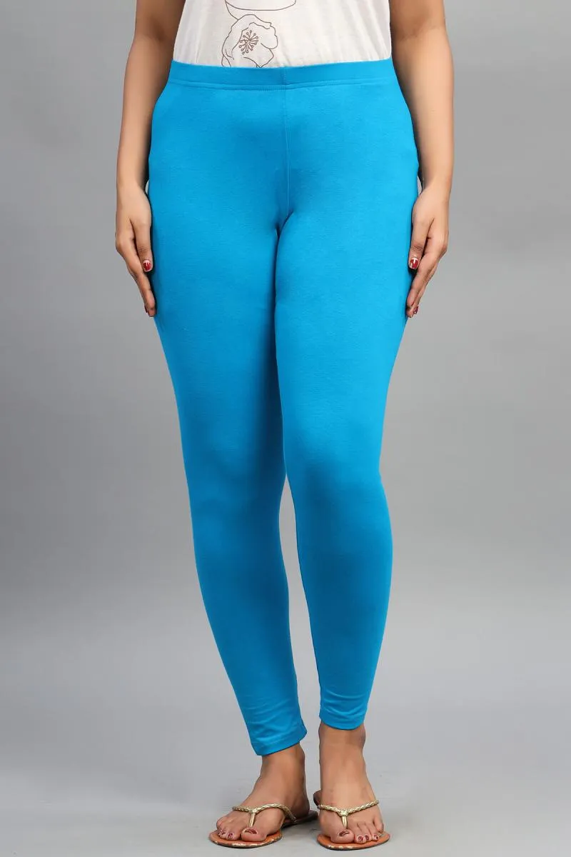 Cotton Lycra Blend Ankle Length Leggings for Women