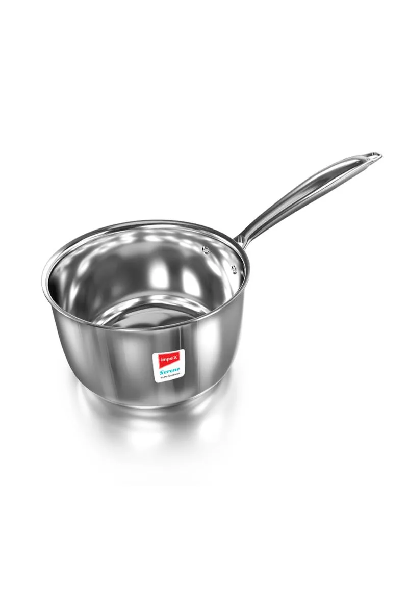 Triply Stainless Steel Induction Base Milk Pan - 16 cm (1.7 Ltr) (Impex)