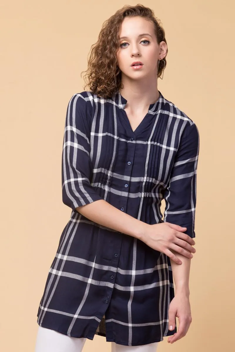 Rayon Checkered Top for Women