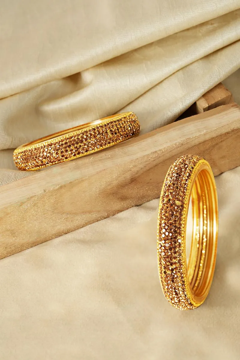 Elegant Glass Worked Broad Bangles for Girls & Women