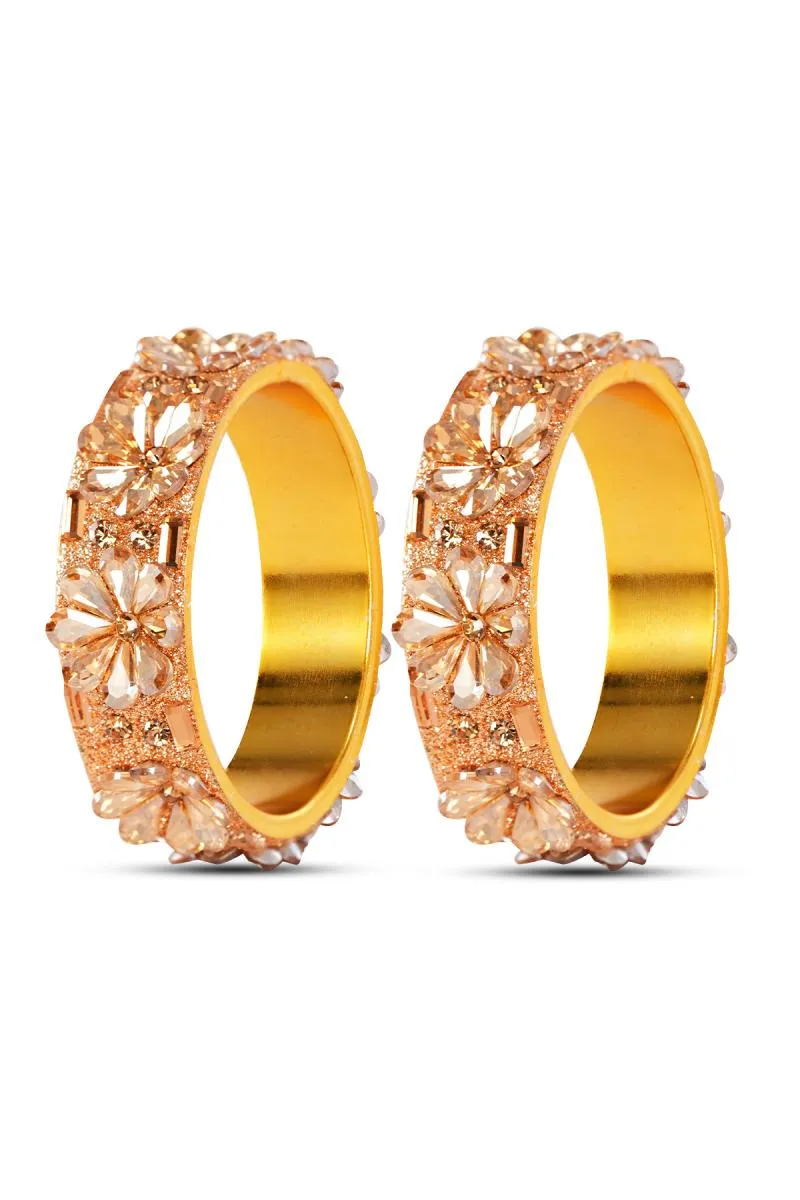 Stylish & Elegant Cubic Zirconia Studded Pair Bangles for women