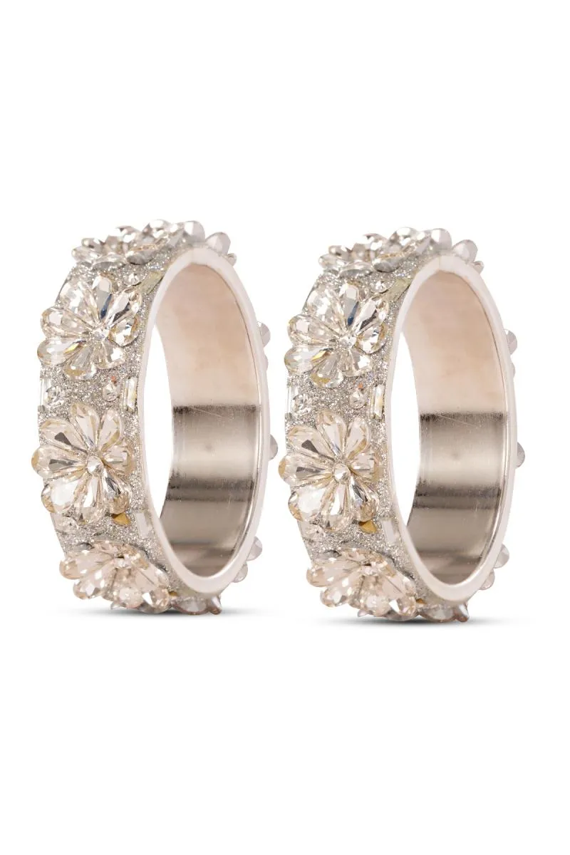 Stylish & Elegant Cubic Zirconia Studded Pair Bangles for women