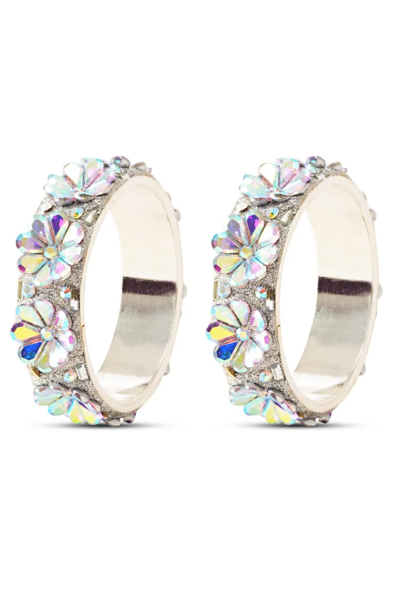 Stylish & Elegant Cubic Zirconia Studded Pair Bangles for women