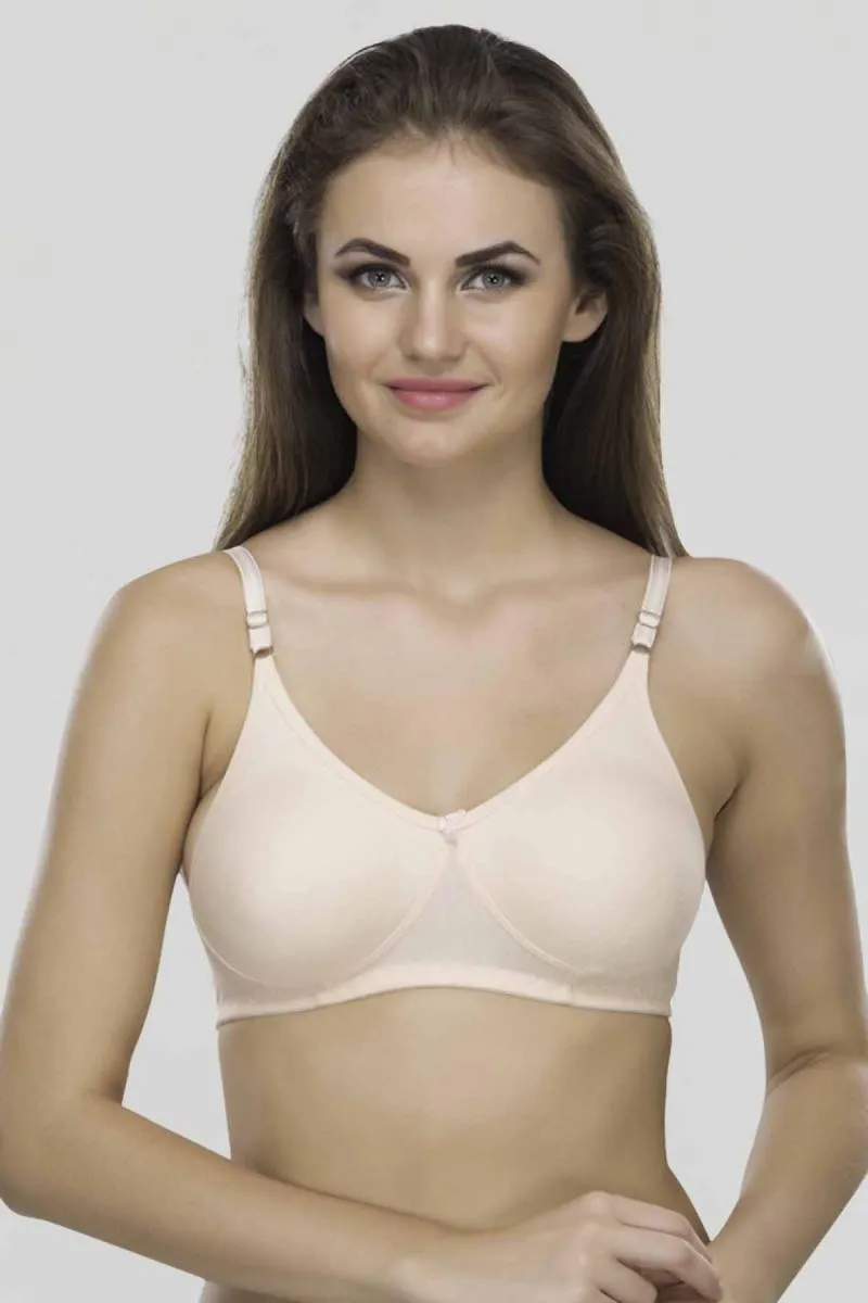 Cotton Blend Non Padded T-Shirt Bra for Women 001979PEA32B