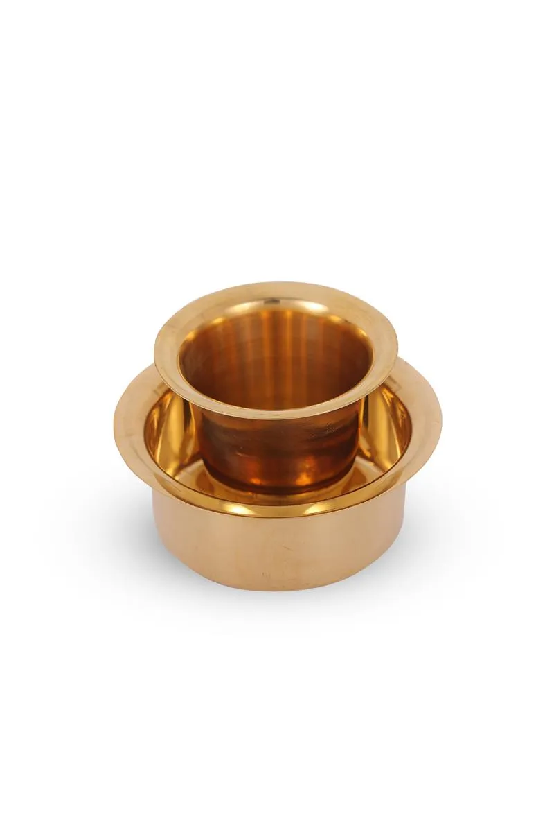Bluevel Brass Coffee Dabara Set - 140ml & 150ml