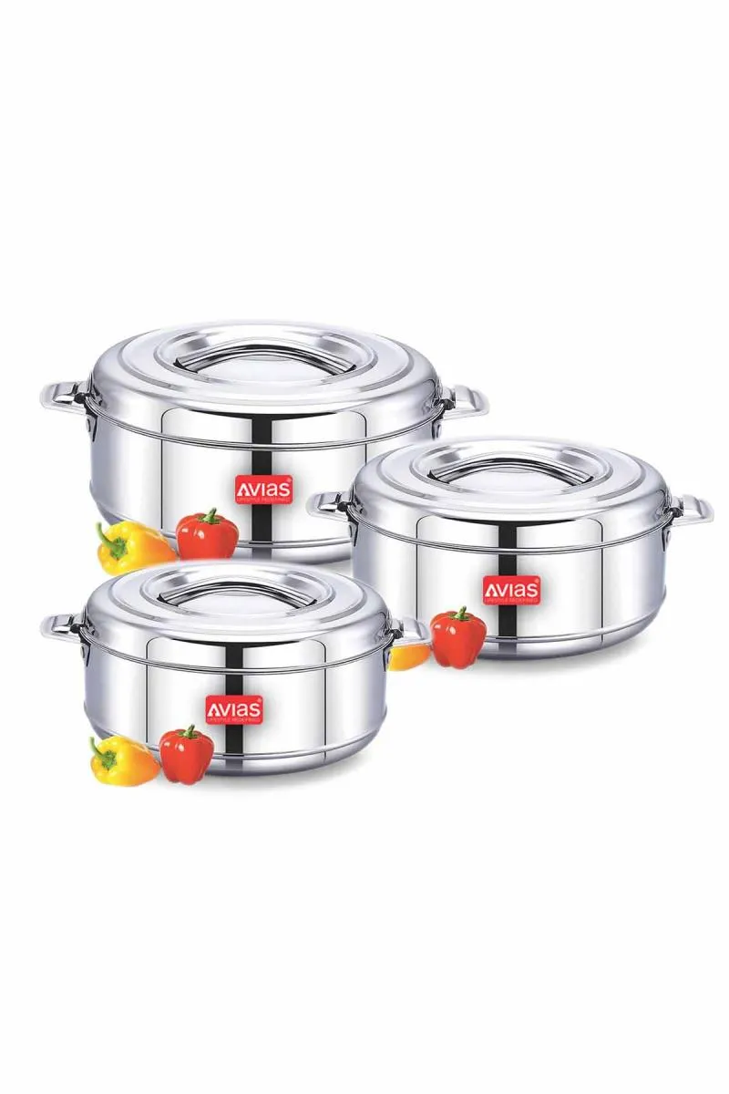 Avias Stainless Steel Casserole Gift Set - 3pcs