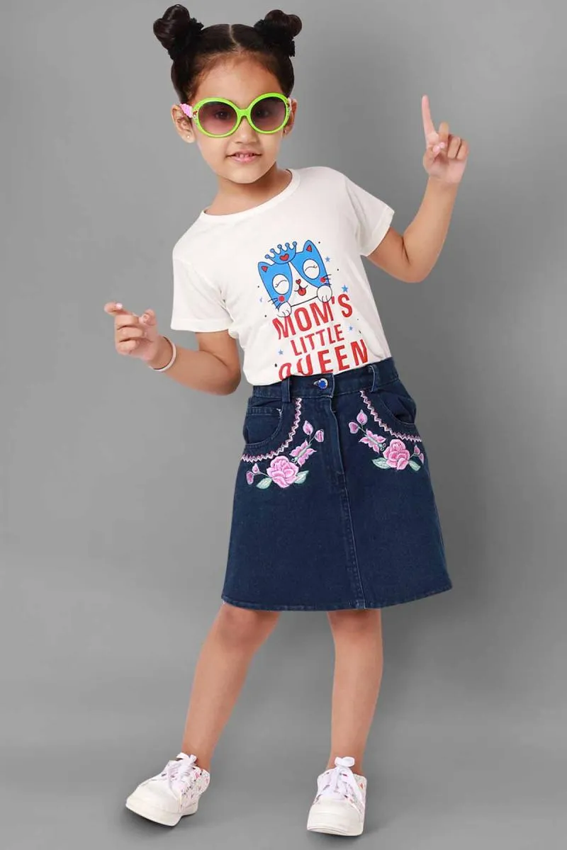 Cotton Blend Printed T-shirt for Girl (2 - 10 Yrs)