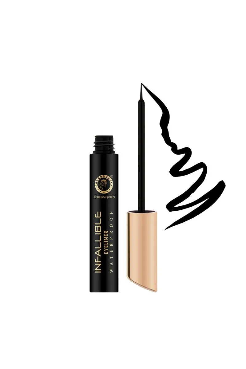 Colors Queen Infallible Waterproof Eyeliner (Black) - 6ml