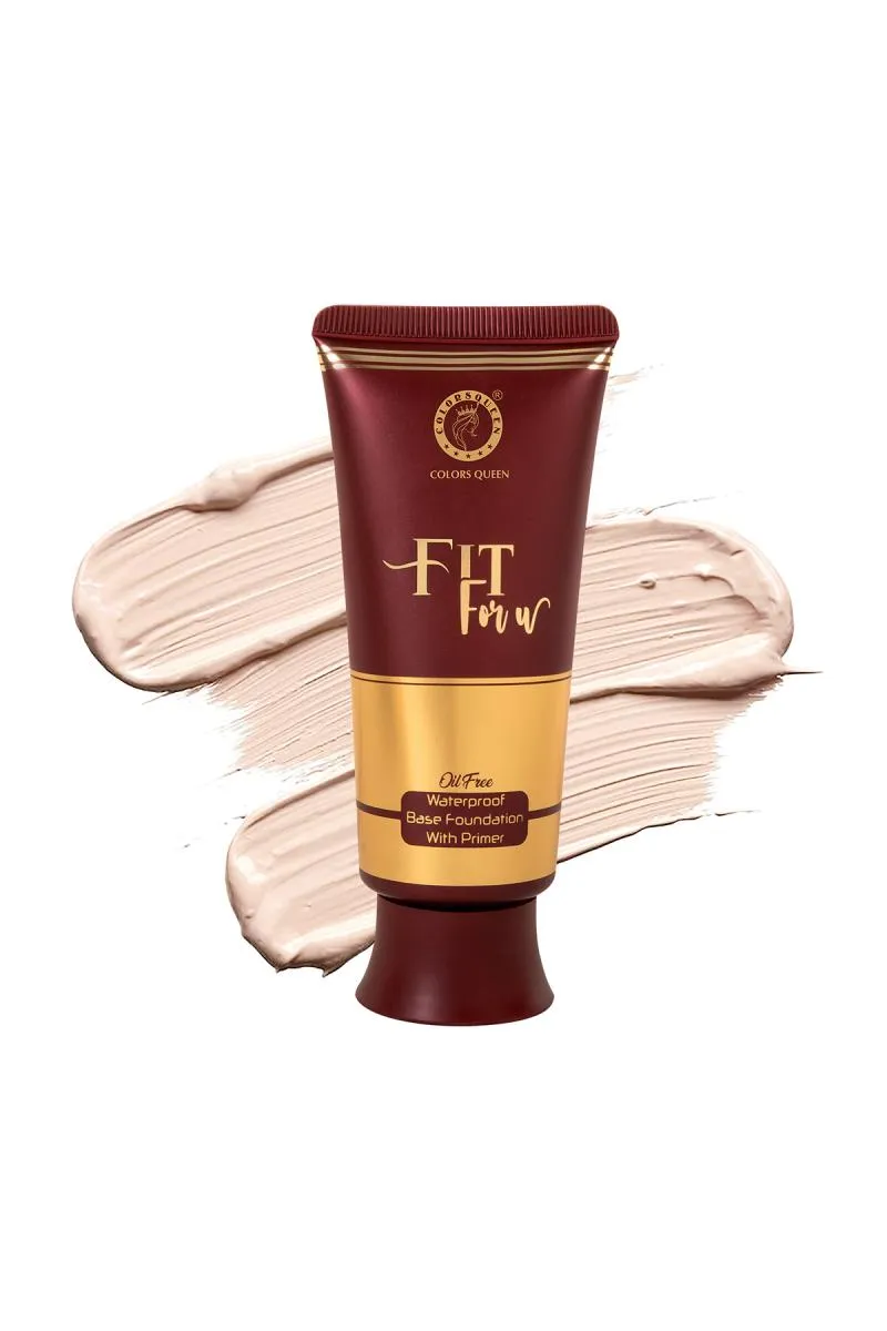 Colours Queen Fit For U Oil Free Base Foundation Comes With Primer - 50 ml (Natural) 