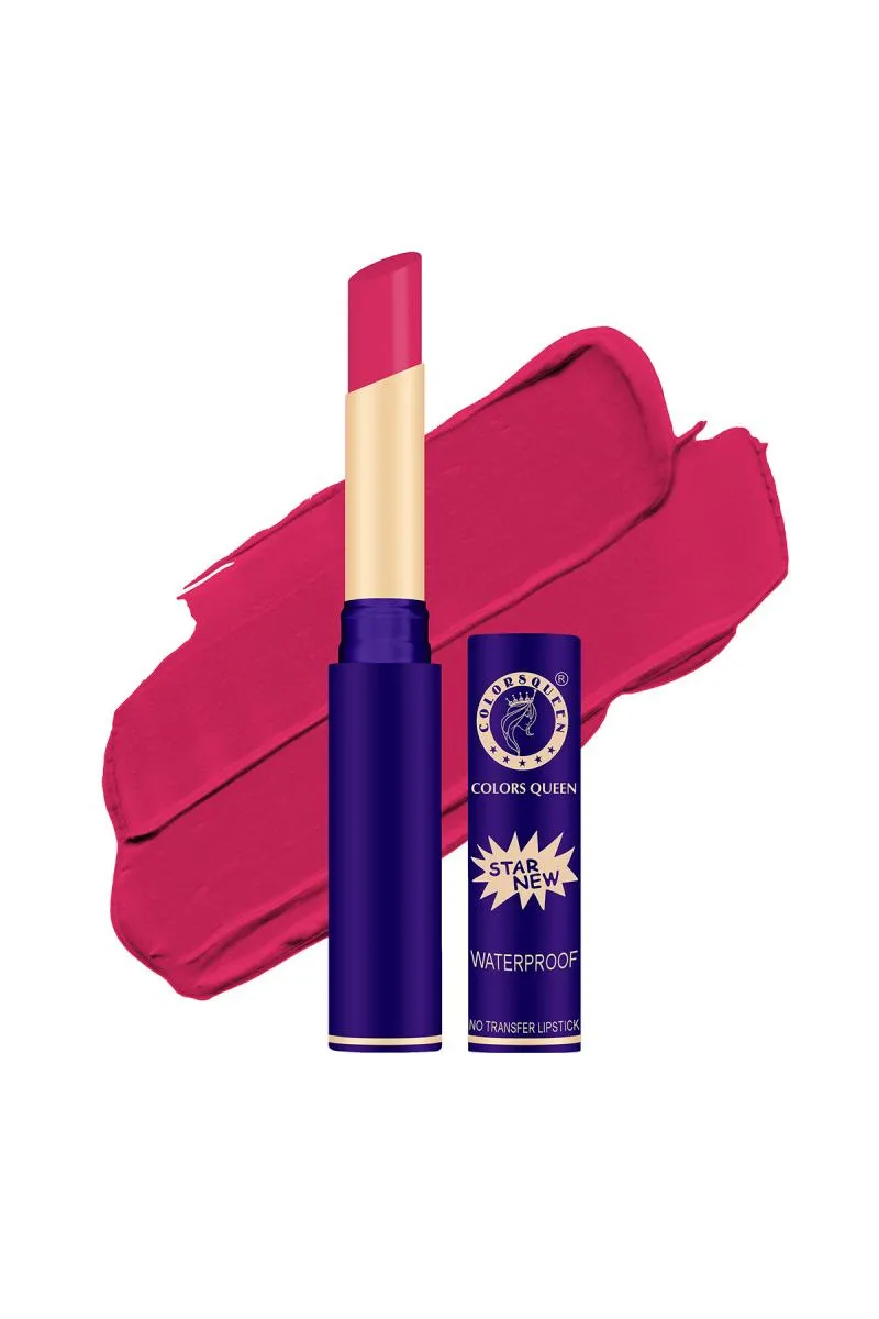 Colors Queen Queen Lips Matte Lipstick Long Lasting Lipstick - 2.4gm (Pink Berry)
