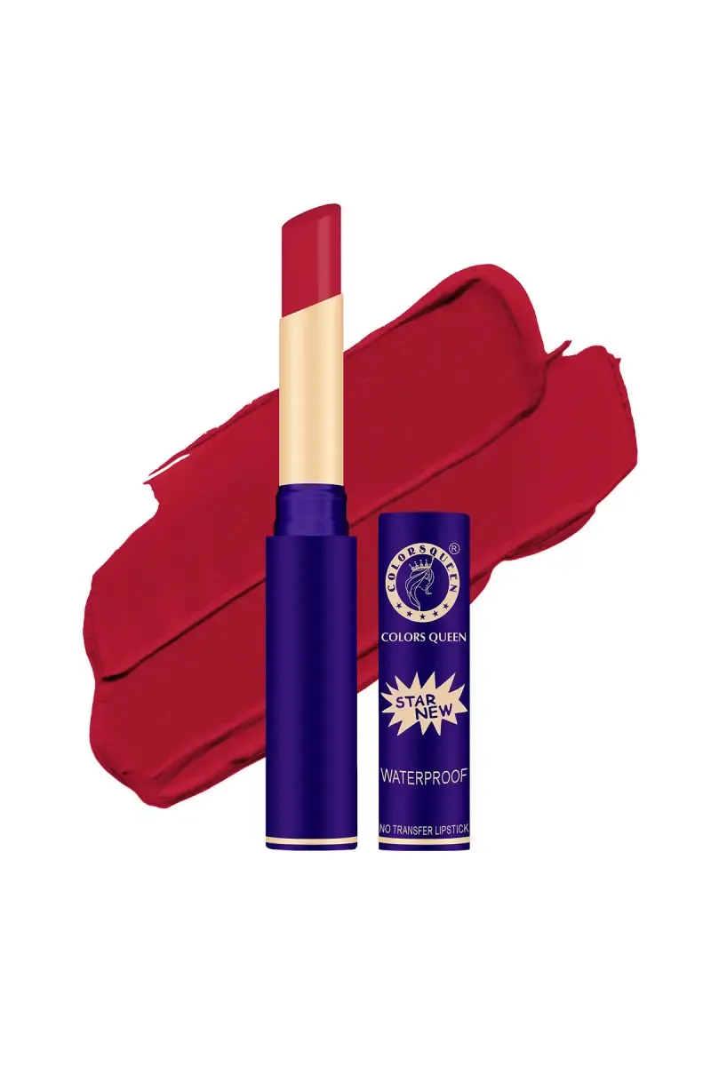 Colors Queen Queen Lips Matte Lipstick Long Lasting Lipstick - 2.4gm (Red) 