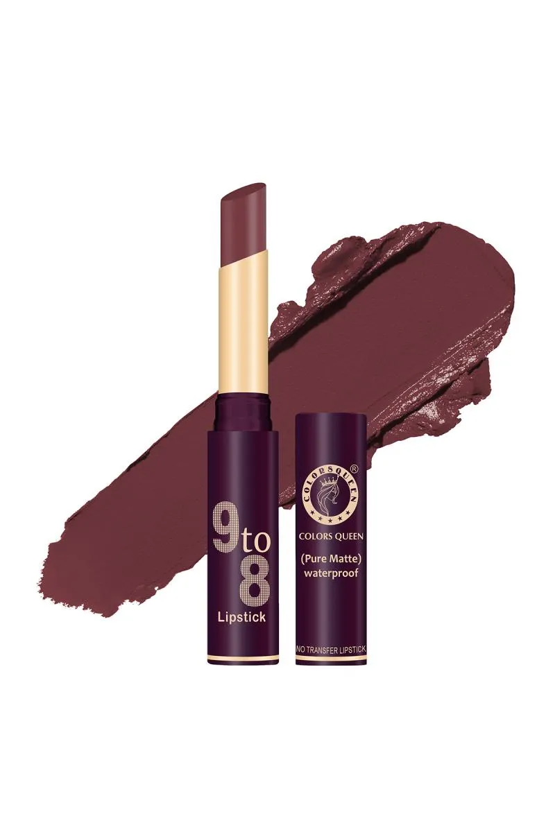 COLORS QUEEN 9 to 8 Matte Finish Lipstick - 4 gm (Rouge)