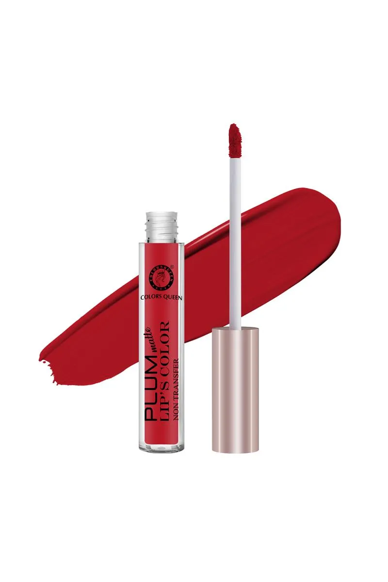 Colors Queen Plum Matte Long Lasting Waterproof Lipstick - 7gm (Passionate Red)