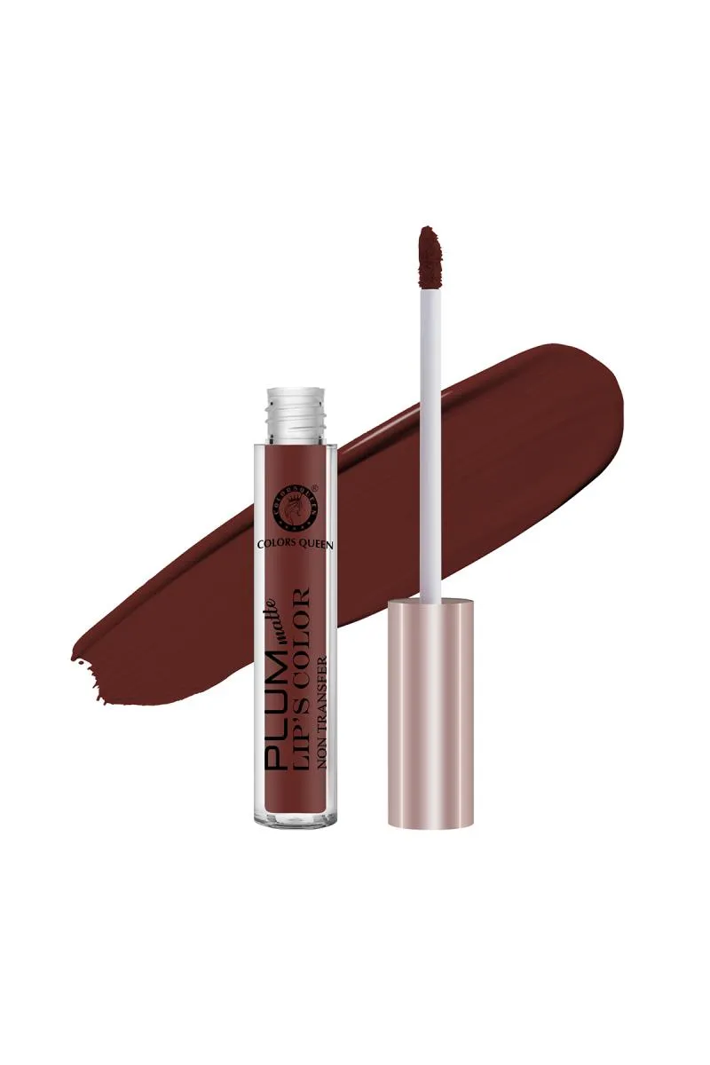 Colors Queen Plum Matte Long Lasting Waterproof Lipstick - 7gm (Walnut)