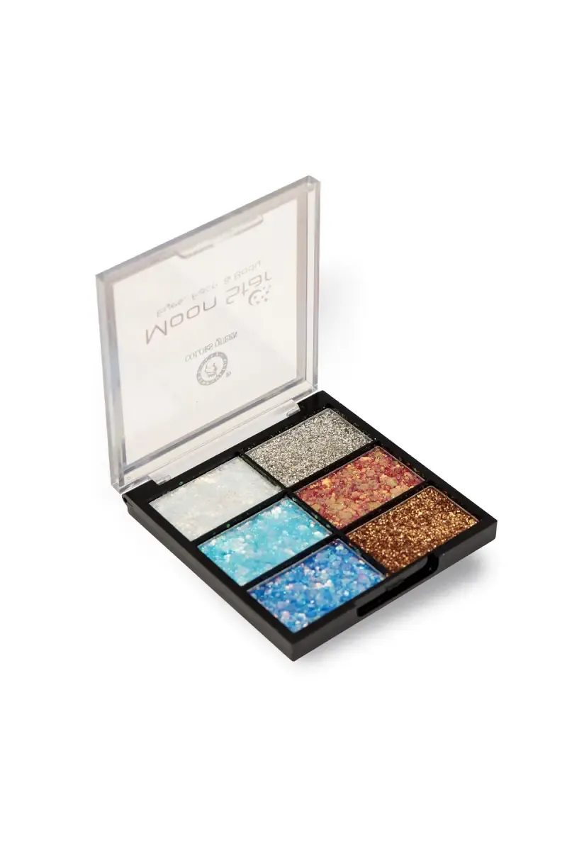 Colors Queen Moon Star 6 Color Glitter Eyeshadow Palette - Shade 02