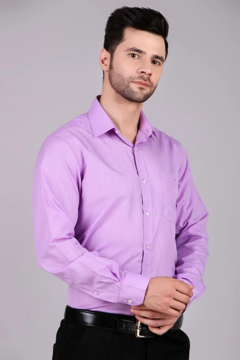 Men's Slim Fit Formal Shirt 003585LIGPURXXL