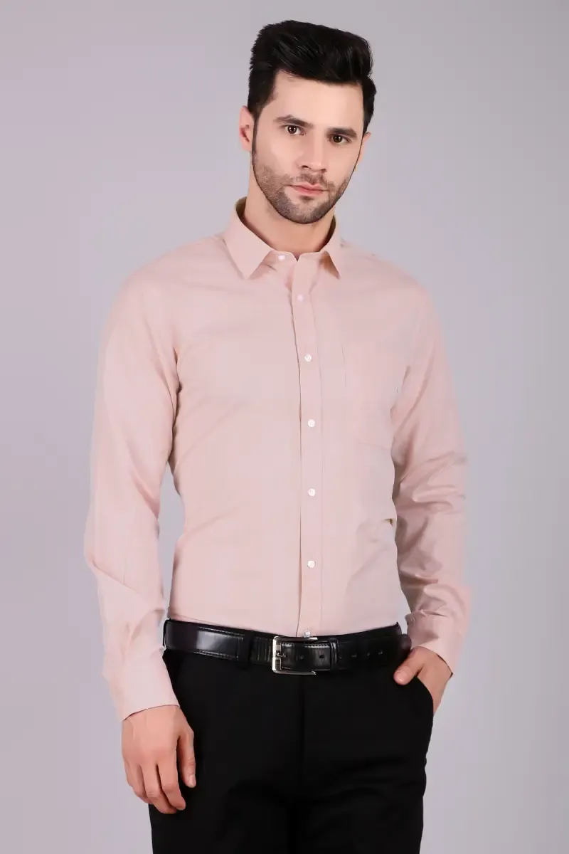 Men's Polycotton Slim Fit Formal Shirt 003595LIGREDL