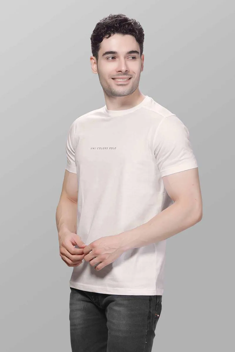 Men's Cotton Slim Fit T-shirt 003606XLOFFWHI