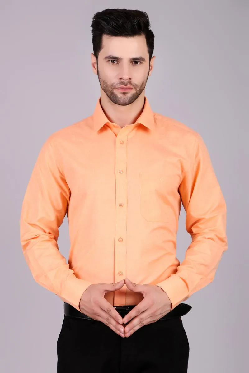Men's Solid Slim Fit Formal Shirt 003613PEAXXL