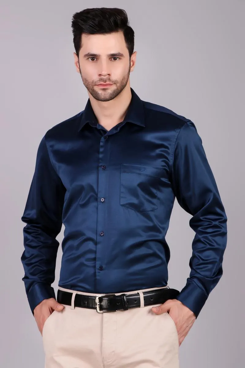 Men's Satin Slim Fit Formal Shirt