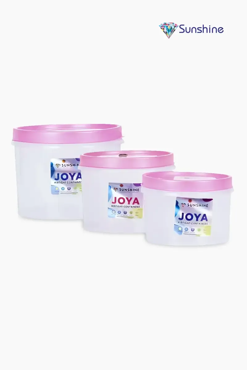 Plastic Storage Container, Sunshine - Set of 3