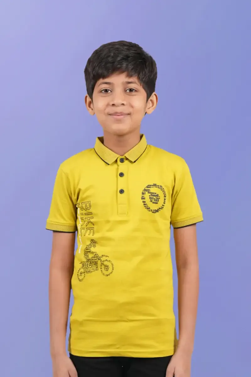 Boy's Graphic Print Cotton T-shirt   0038311112YRSLEM