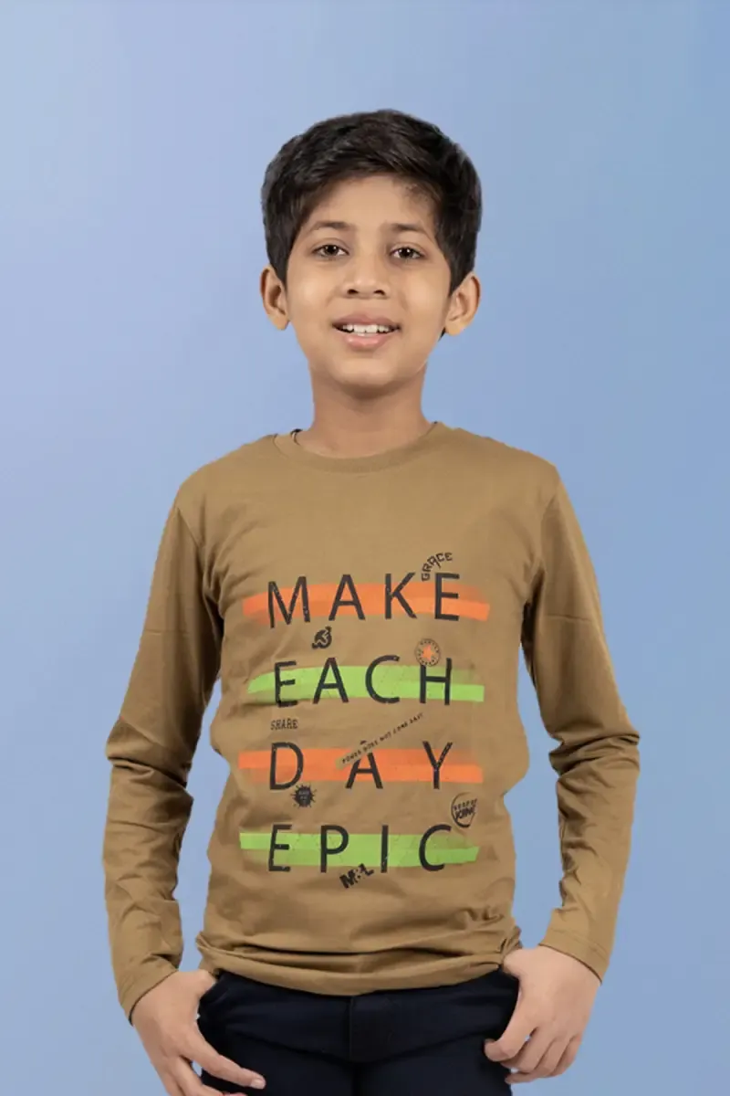 Cotton Printed T-shirt for Boy 00383645YRSBRO