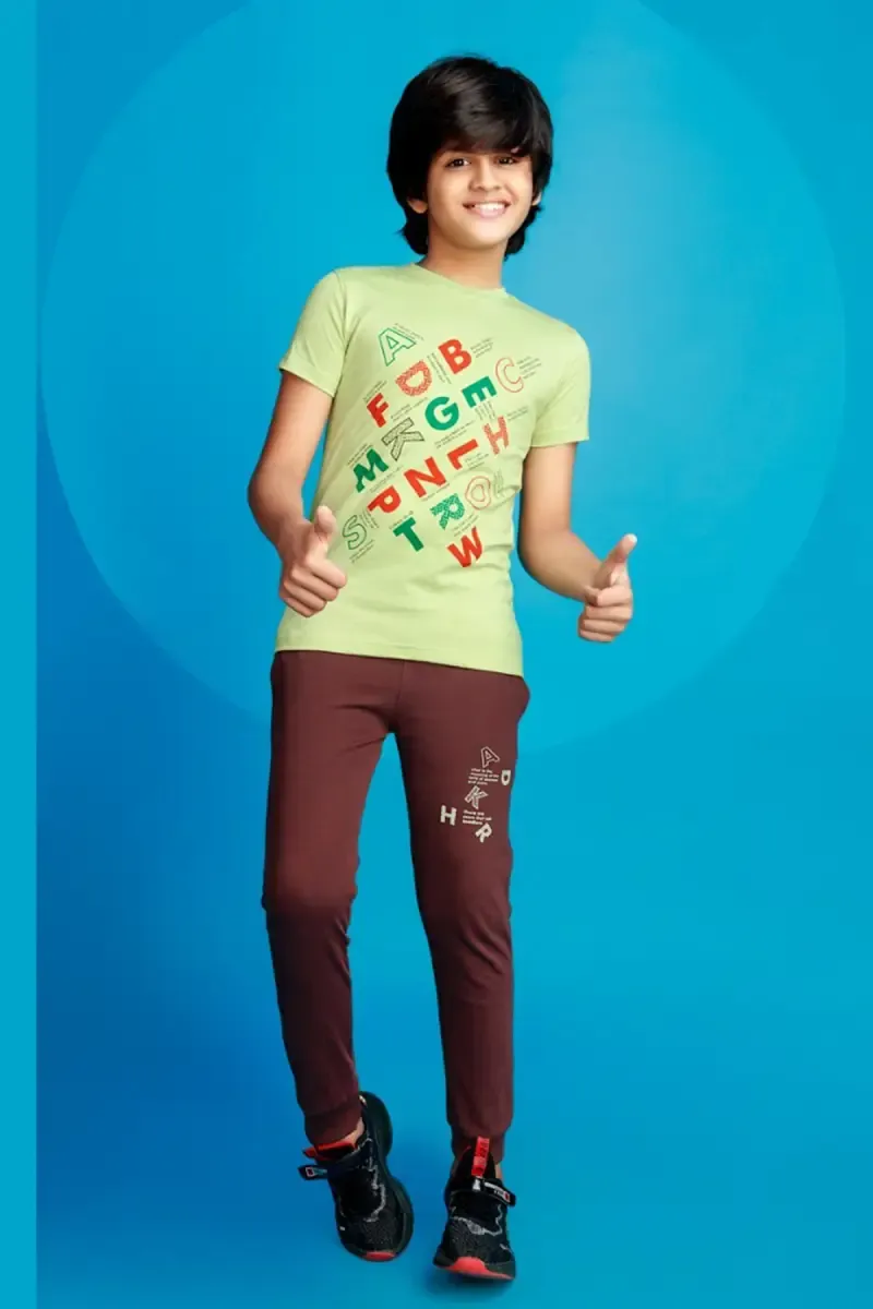 Printed Cotton T-shirt with Pant Set for Boy (2-Pcs Set) 003843MUL45YEA